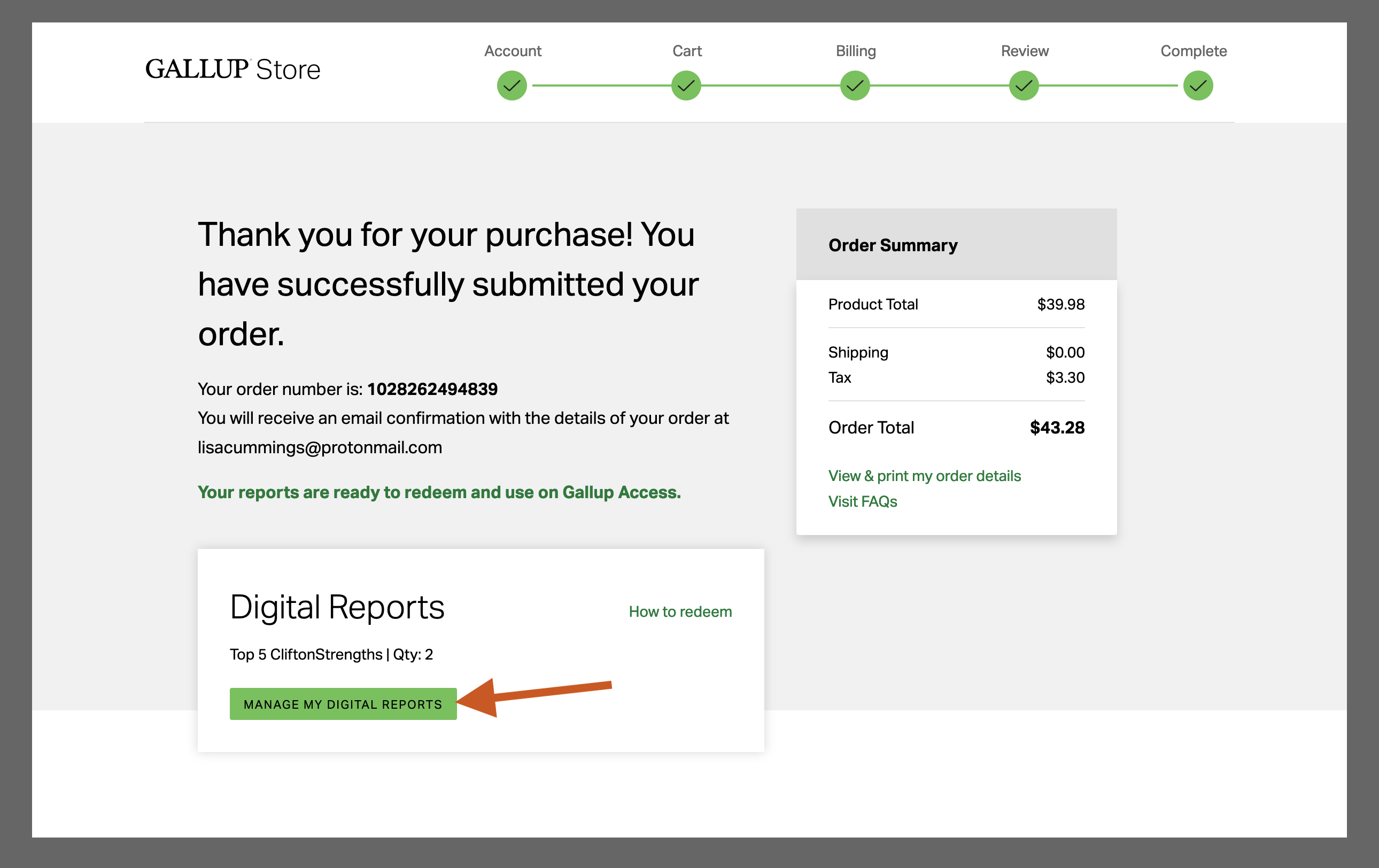 how to order strengthsfinder test for the team