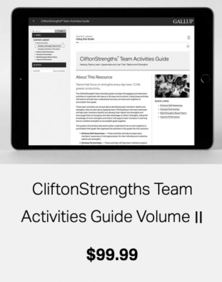 How to Buy CliftonStrengths Team Activities Guide Volume 2