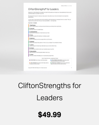 How to Buy a CliftonStrengths for Leaders Report