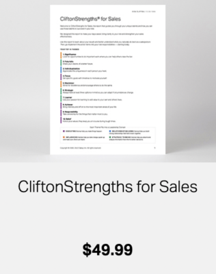 How to Buy a CliftonStrengths for Sales Report