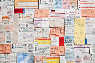 movie stub collage